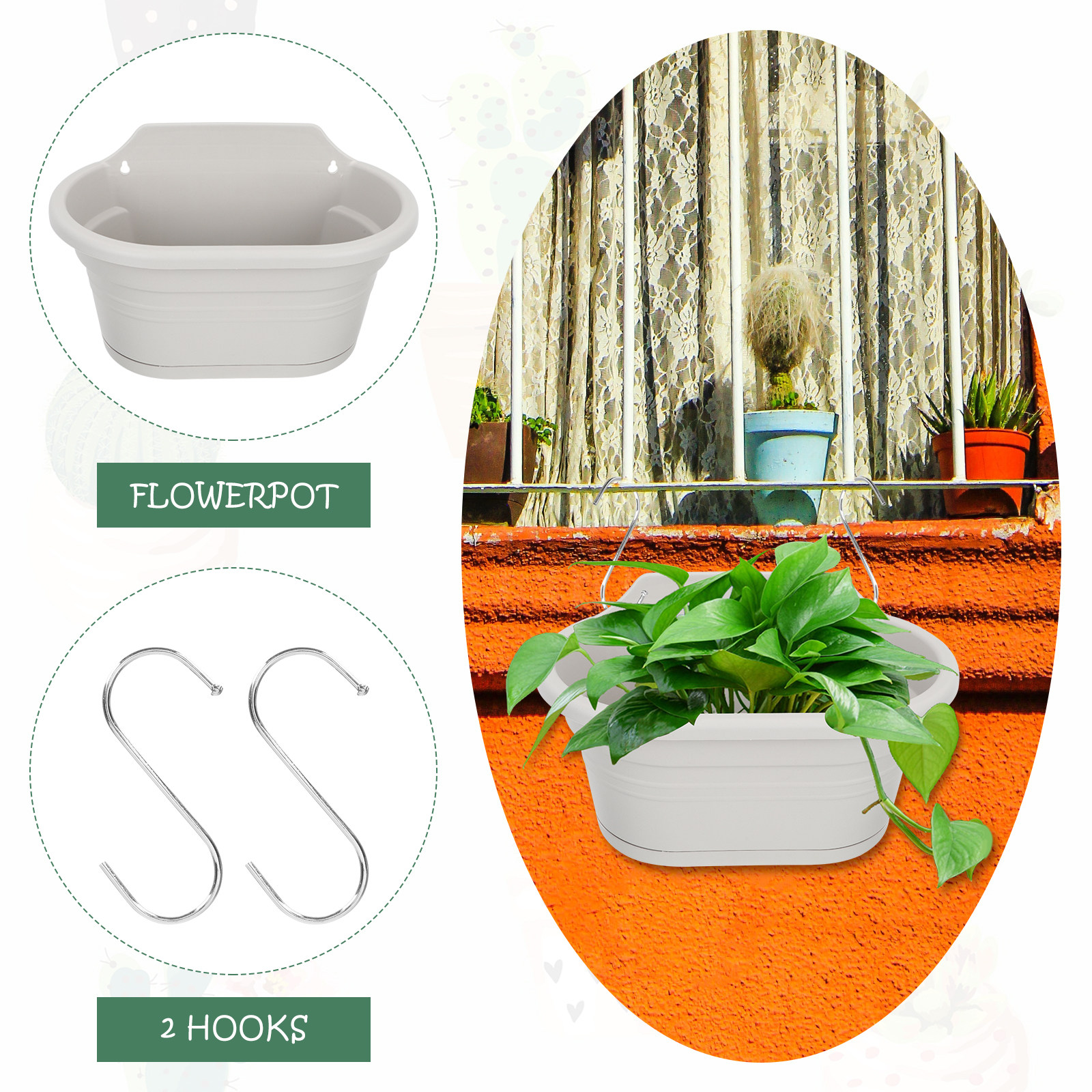 1Set Wall Hanging Flower Pot S - Spider Plant Hanging recensie en prijs