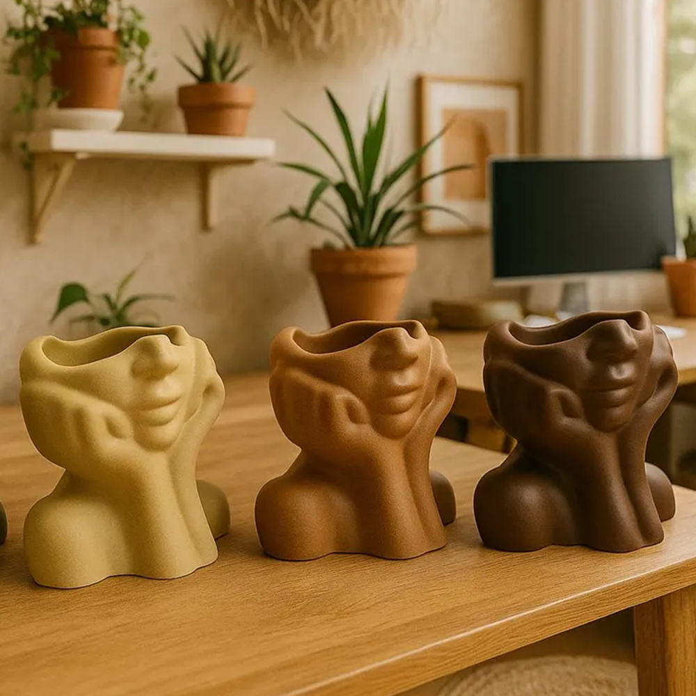 Abstract Face Planter Pot Sili - Echeveria Succulent recensie en prijs