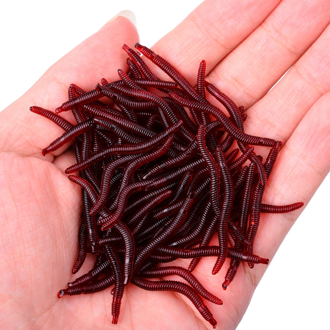 50pcs Lifelike Red Worm Soft L - Aglaonema Red recensie en prijs