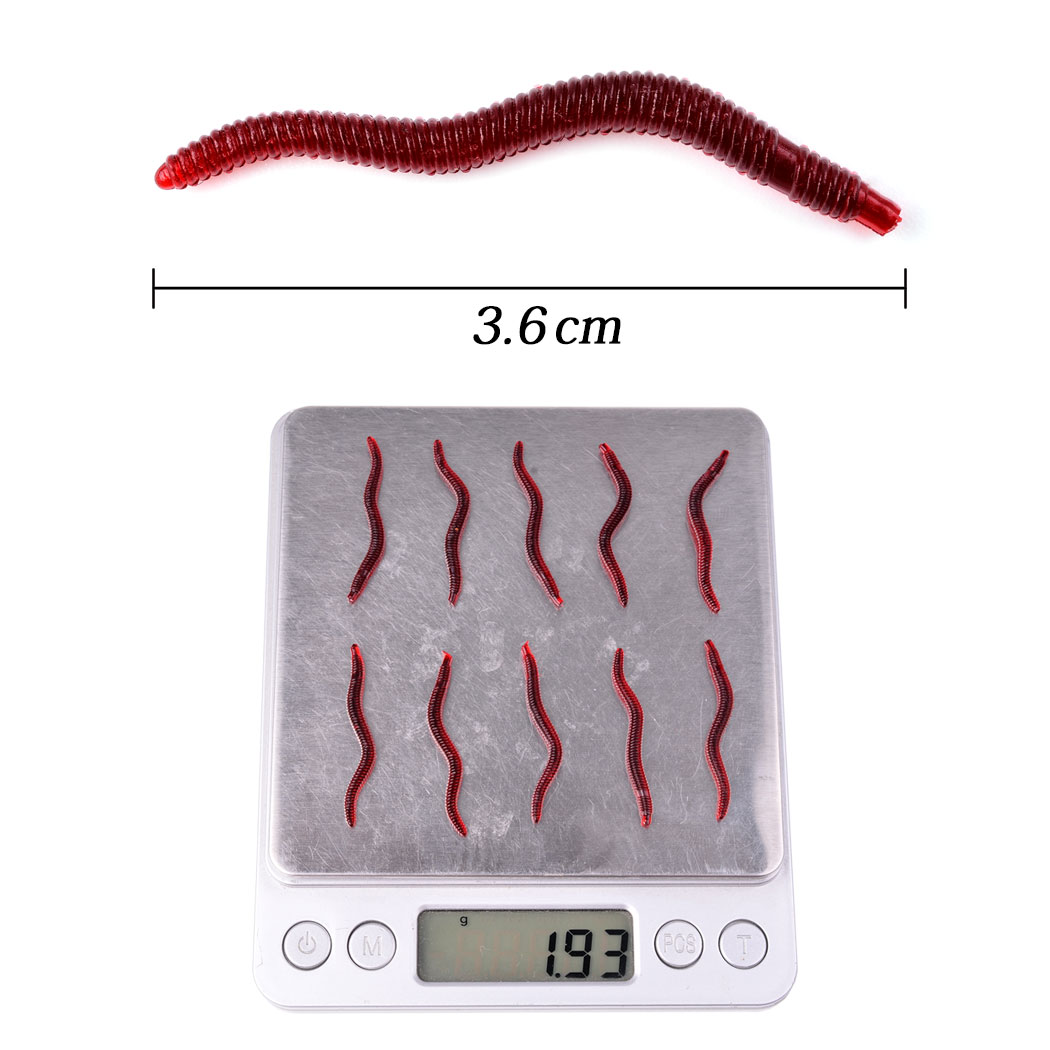 50pcs Lifelike Red Worm Soft L - Aglaonema Red recensie en prijs
