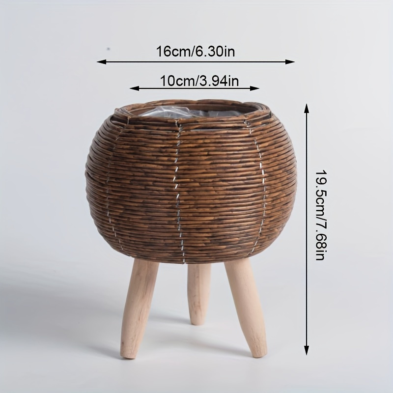 Charming Rustic Rattan Planter - Pilea Peperomioides recensie en prijs
