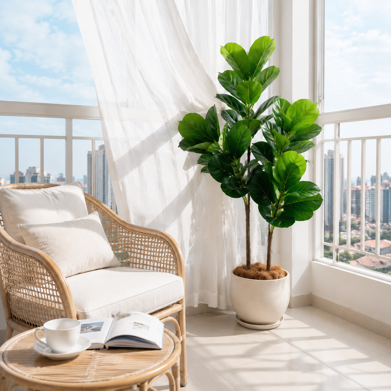 130cm/4.3ft Artificial Ficus L - Ficus Lyrata Tree recensie en prijs