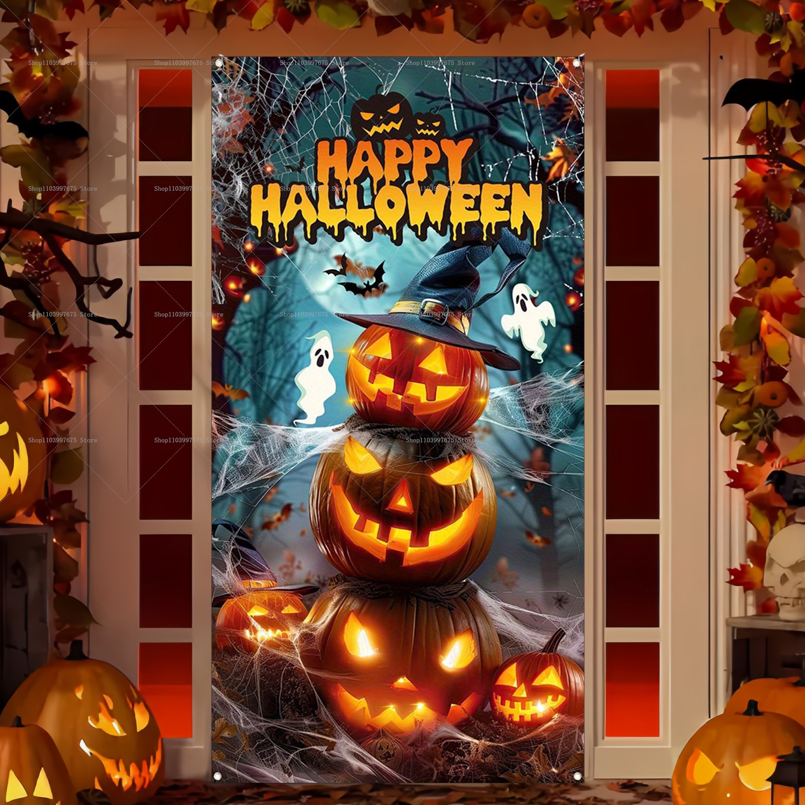 Happy Halloween Door Banner Ev - Spider Plant Hanging recensie en prijs