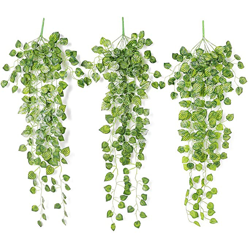 Artificial Basket Rattan Hangi - Pilea Peperomioides recensie en prijs