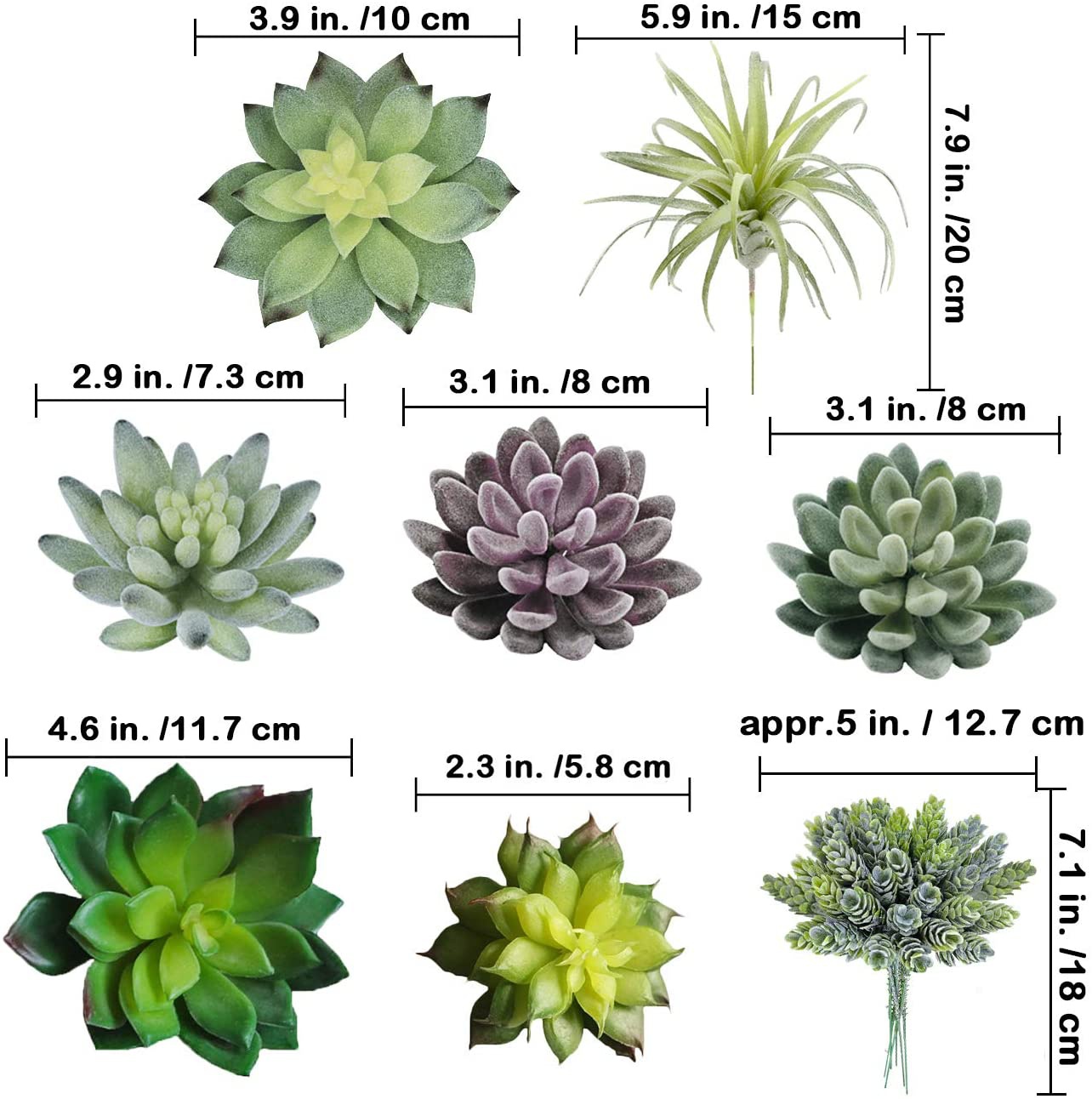 15 Pack Assorted Artificial Su - Echeveria Succulent recensie en prijs