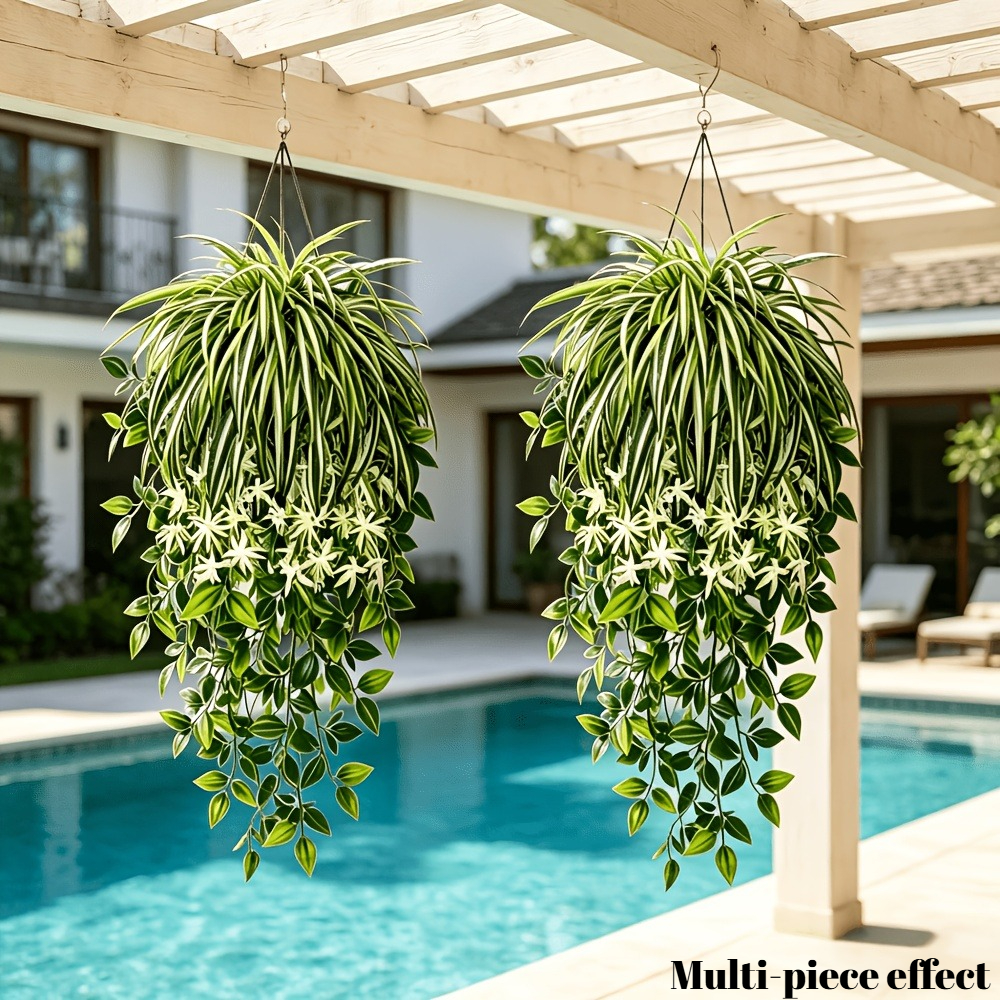 4pc Faux Spider Plant Hanging  - Spider Plant Hanging recensie en prijs