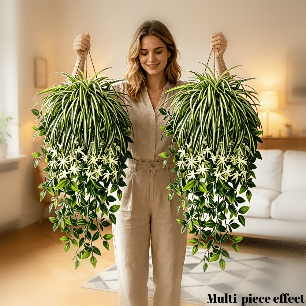 4pc Faux Spider Plant Hanging  - Spider Plant Hanging recensie en prijs