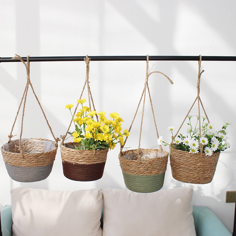 Straw Hanging Basket Flower Po - Spider Plant Hanging recensie en prijs