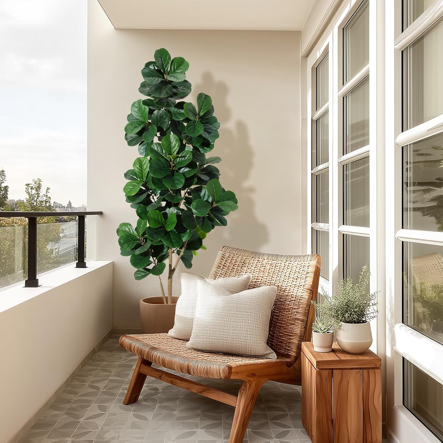 4FT/5FT/6FT/7FT Fiddle Leaf Fi - Ficus Lyrata Tree recensie en prijs